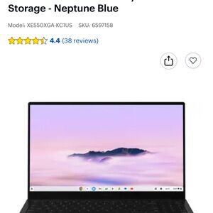 Blue brand new Samsung galaxy Chromebook plus